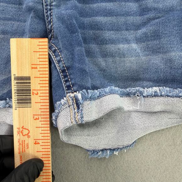 Hippie Girl Regular Rise Midi Denim Shorts Size 10 - Picture 10 of 10